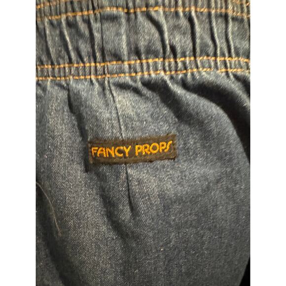 VINTAGE FANCY PROPS Wilkins High Waist Button Up Dark Wash Denim Skirt - Picture 4 of 6